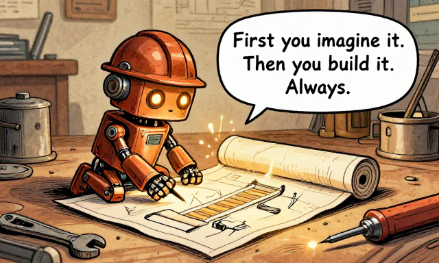 BUILDER: First you imagine it. Then you build it. Always.