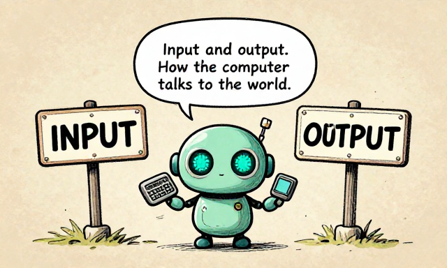 IOBOT: Input and output. How the computer talks to the world.