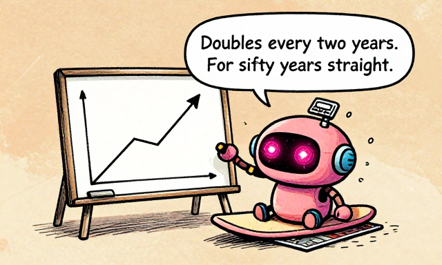 CHIPPY: Doubles every two years. For fifty years straight.