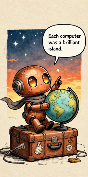 NAVIGATOR: Each computer was a brilliant island.