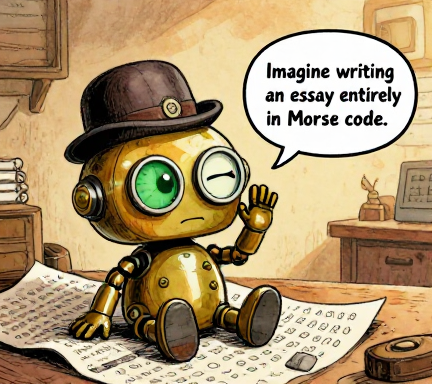 CLOCKWORK: Imagine writing an essay entirely in Morse code.