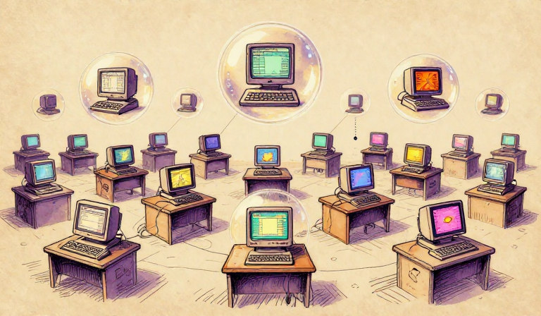 The late 1980s — brilliant, powerful, personal computers, all isolated from each other