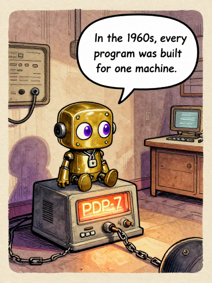 LOCKBOT: In the 1960s, every program was built for one machine.