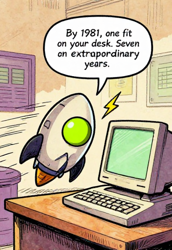 ROCKETBOT: By 1981, one fit on your desk.