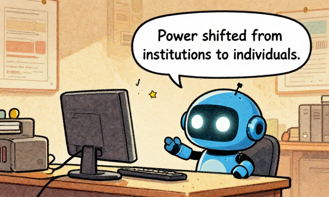 DESKBOT: Power shifted from institutions to individuals.