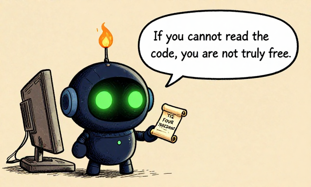 FREEBOT: Cannot read the code? Not truly free.
