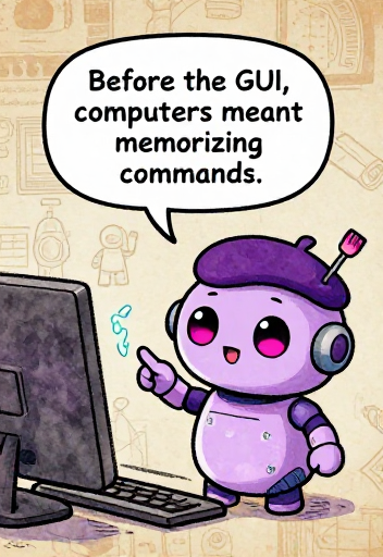 ARTISTBOT: Before the GUI, computers meant memorizing commands.
