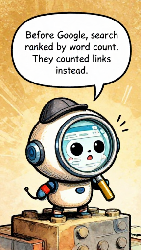 LENSBOT: Before Google, search ranked by word count. They counted links instead.
