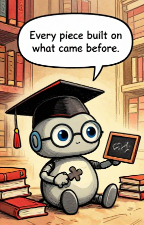 SCHOLAR: Every piece built on what came before.