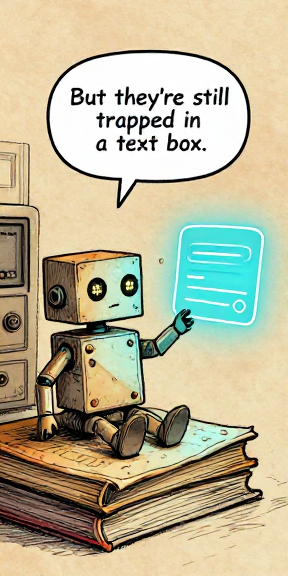 TAPE: But they're still trapped in a text box.