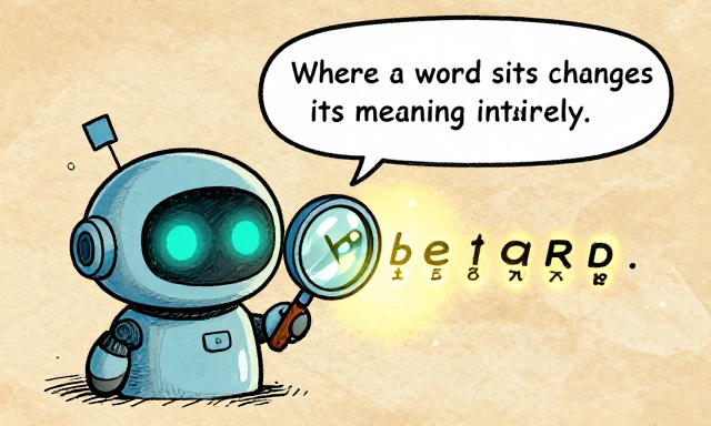 POSBOT: Where a word sits changes its meaning entirely.