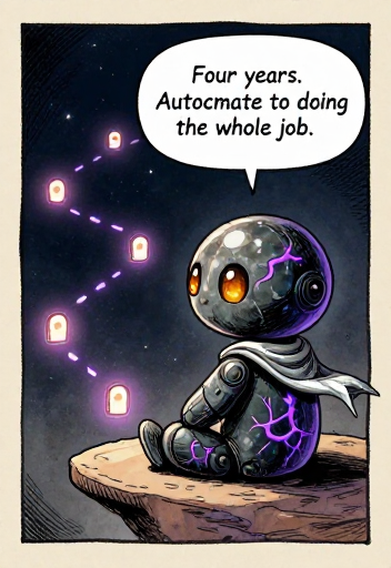 OBSIDIAN: Four years. Autocomplete to doing the whole job.