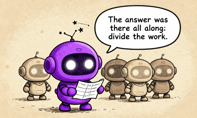SOLVEBOT: The answer was there all along: divide the work.