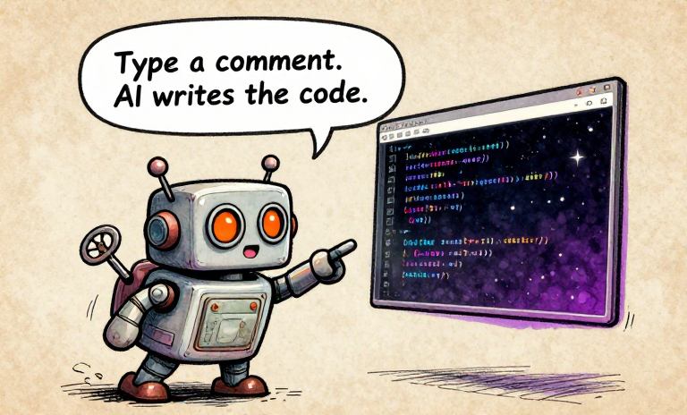 TINBOT: Type a comment. AI writes the code.