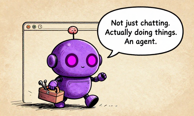 AGENTBOT: Not just chatting. Actually doing things. An agent.