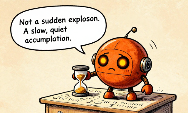 DRIFTBOT: Not a sudden explosion. A slow, quiet accumulation.