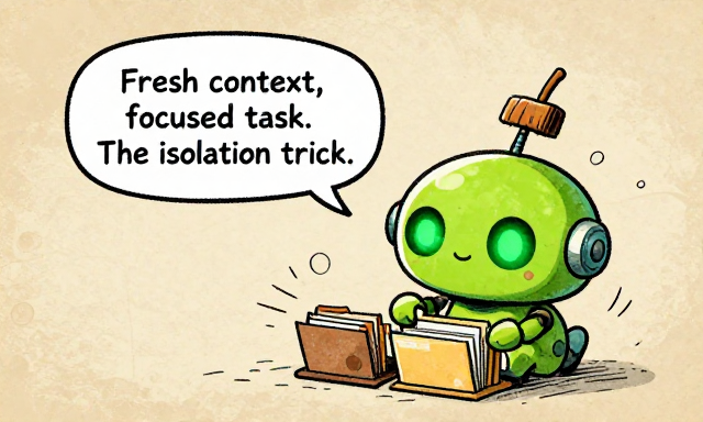 TIDYBOT: Fresh context, focused task. The isolation trick.