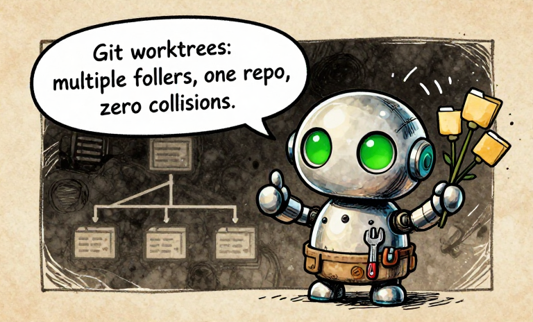 TOOLBELT: Git worktrees: multiple folders, one repo, zero collisions.
