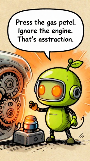 SPROUT: Press the gas pedal. Ignore the engine. That's abstraction.