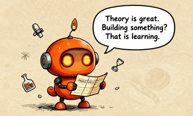 BUILDBOT: Theory is great. Building something? That is learning.